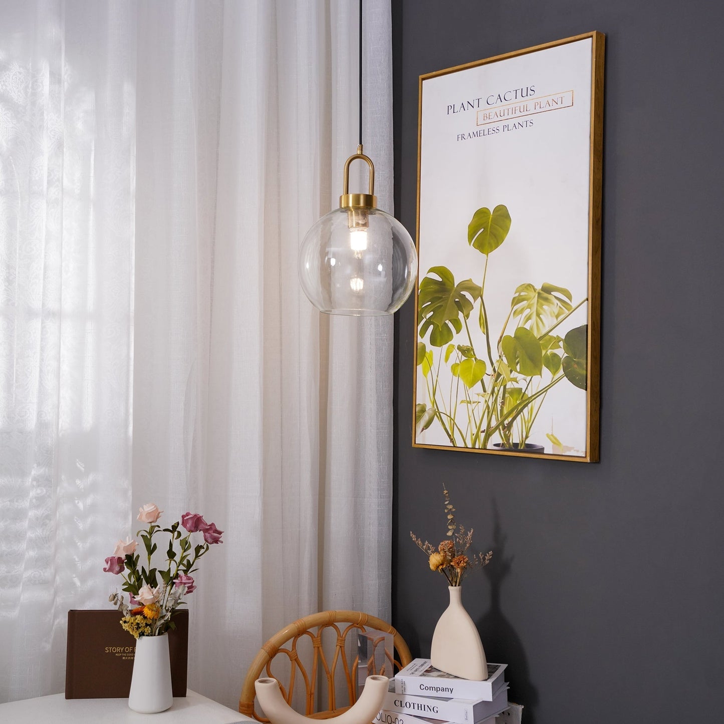 Kyntara | Hedendaagse Asymmetrische Elliptische Glazen Hanglamp