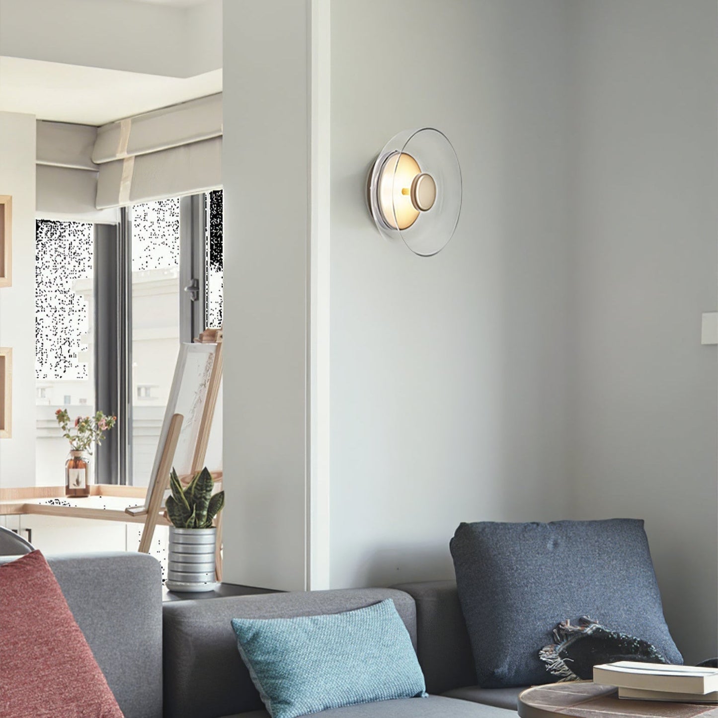 Luvia | Noordse Geribbelde Glazen Art Deco Wandlamp