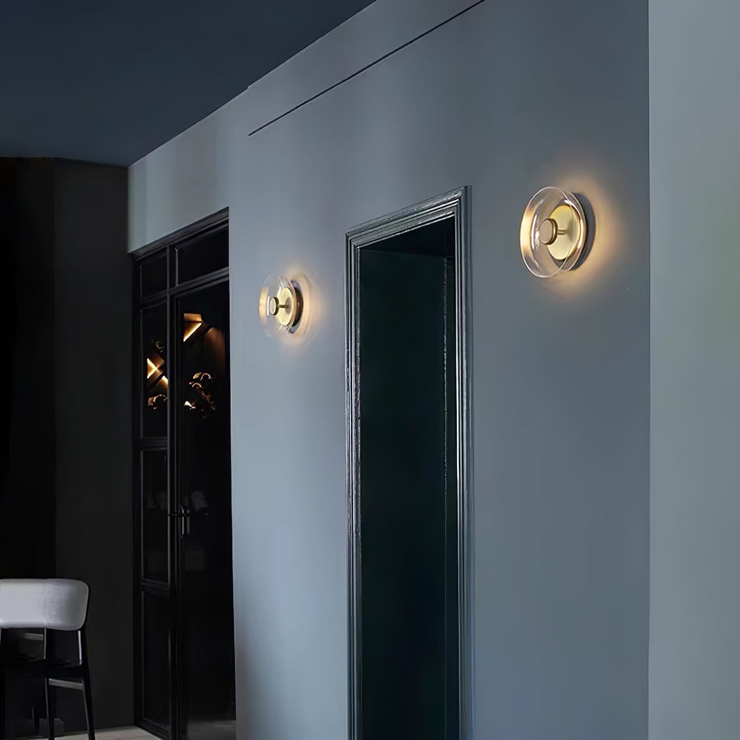 Luvia | Noordse Geribbelde Glazen Art Deco Wandlamp