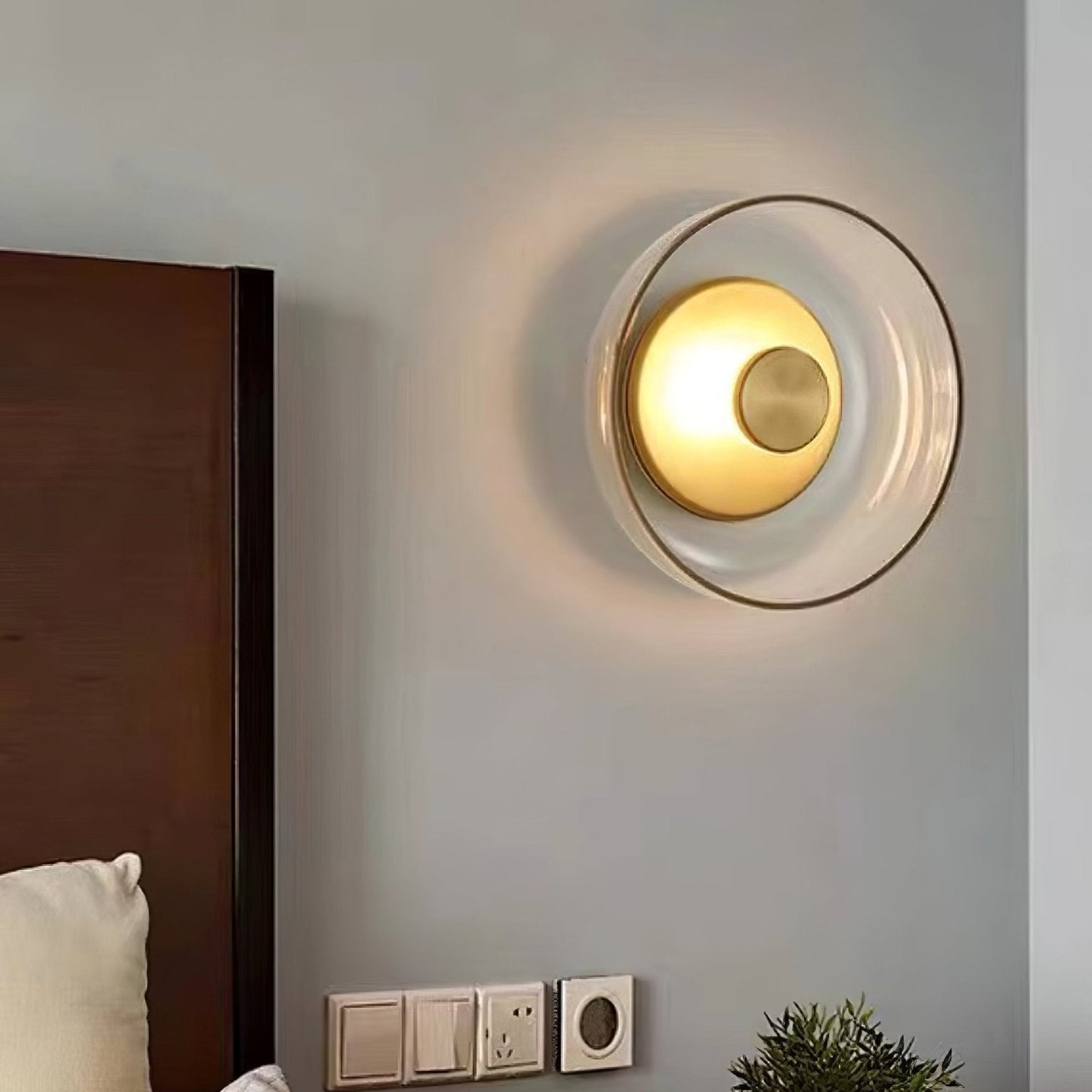 Luvia | Noordse Geribbelde Glazen Art Deco Wandlamp