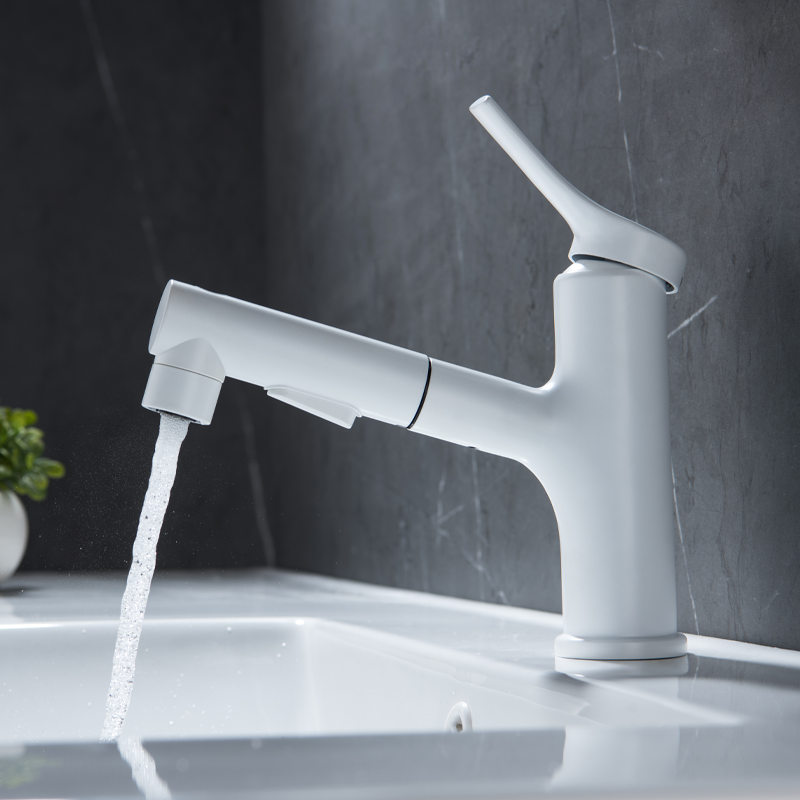 Kydross | Moderne Cilindrische Enkelhendel Badkamer Wastafelkraan met Inklapbare Tuit