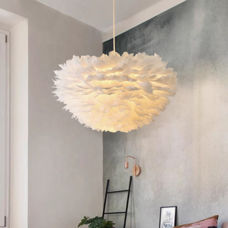 Zenthori | Boheemse Silhouet Zachte Pluim Gevederde Noordse Hanglamp