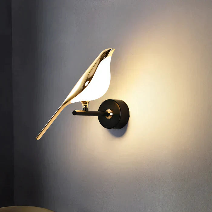 Avia | Moderne Sculpturale Vogel Silhouet Wandlamp