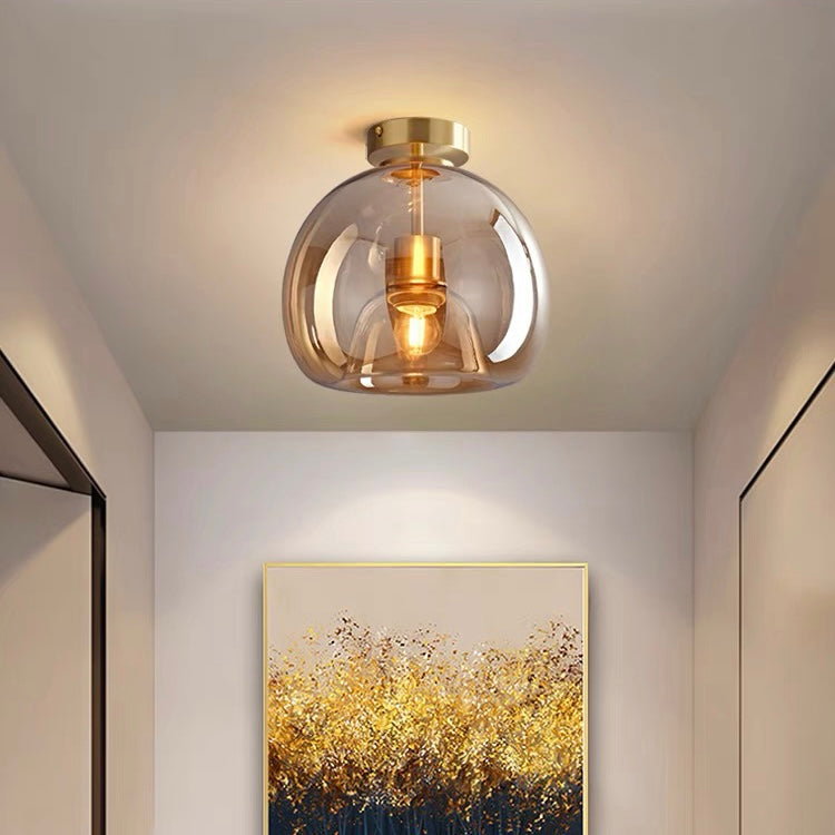 Fumea | Moderne Getinte Glazen Bol Plafondlamp