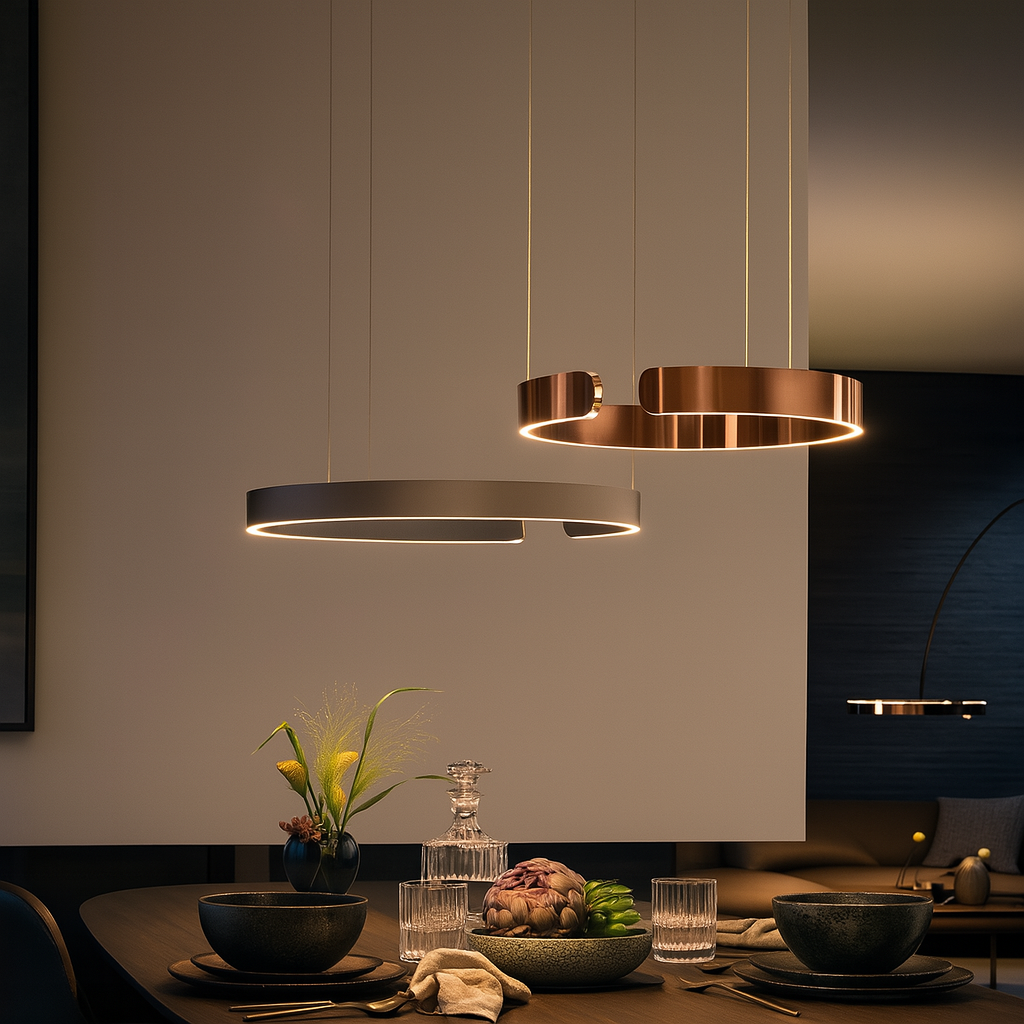 Cyclus | Hedendaagse Open Ring Metalen Hanglamp
