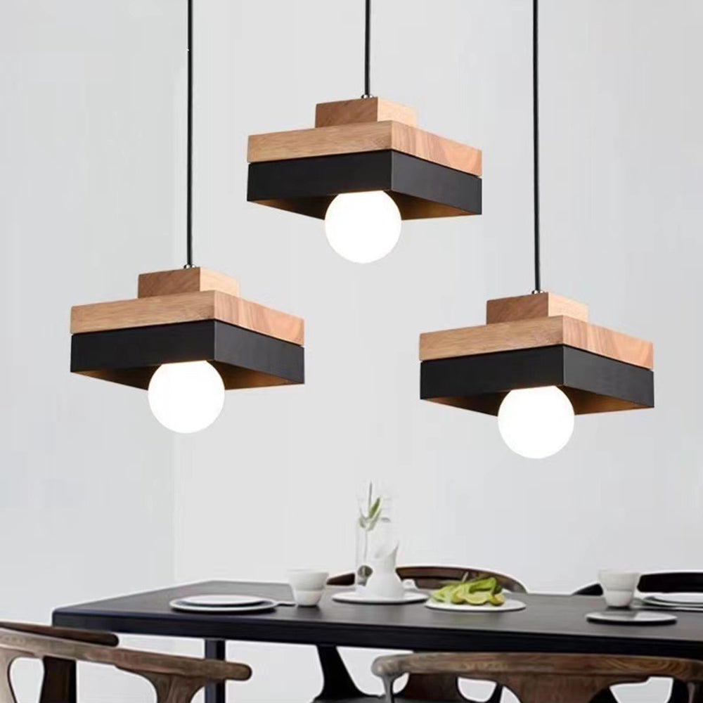 Valdorina | Noordse minimalistische geometrische houten hanglamp