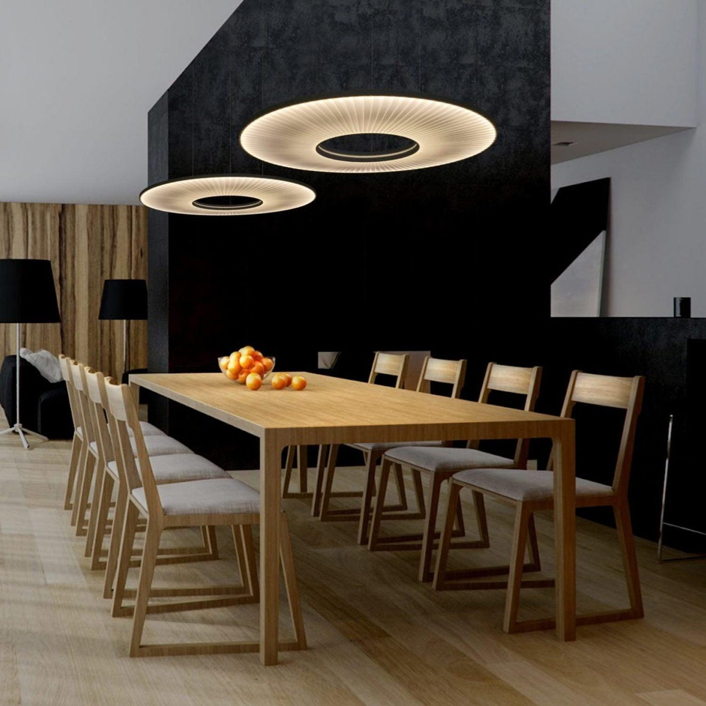 Elvandar | Geplooide Stof Architectonische Drijvende Hanglamp