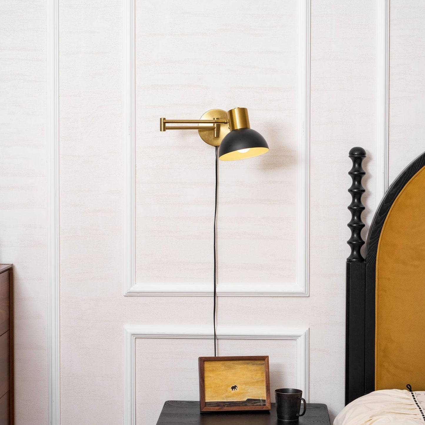 Kelsigore | Minimalistische draaibare scharnierarm geometrische functionele wandlamp
