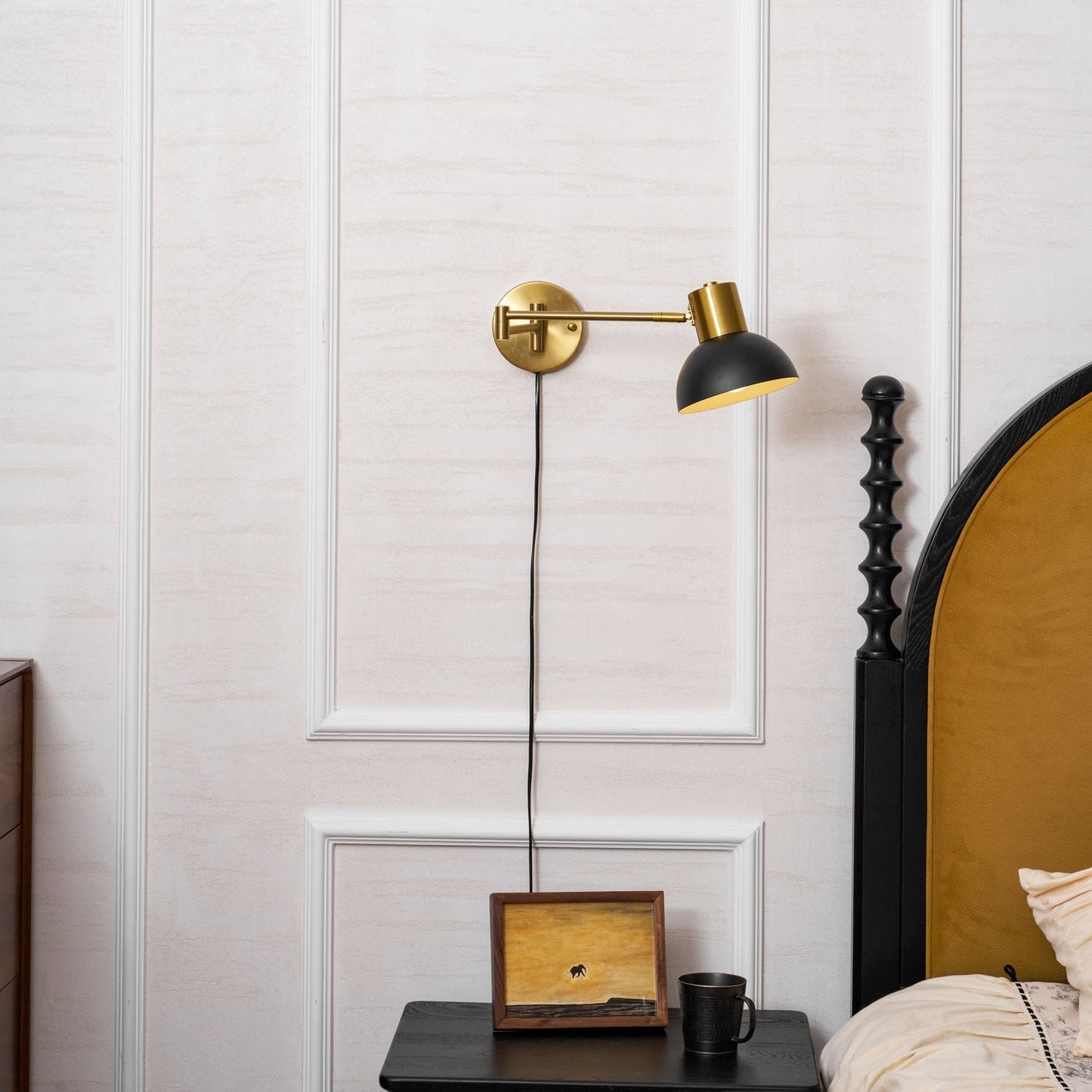 Kelsigore | Minimalistische draaibare scharnierarm geometrische functionele wandlamp