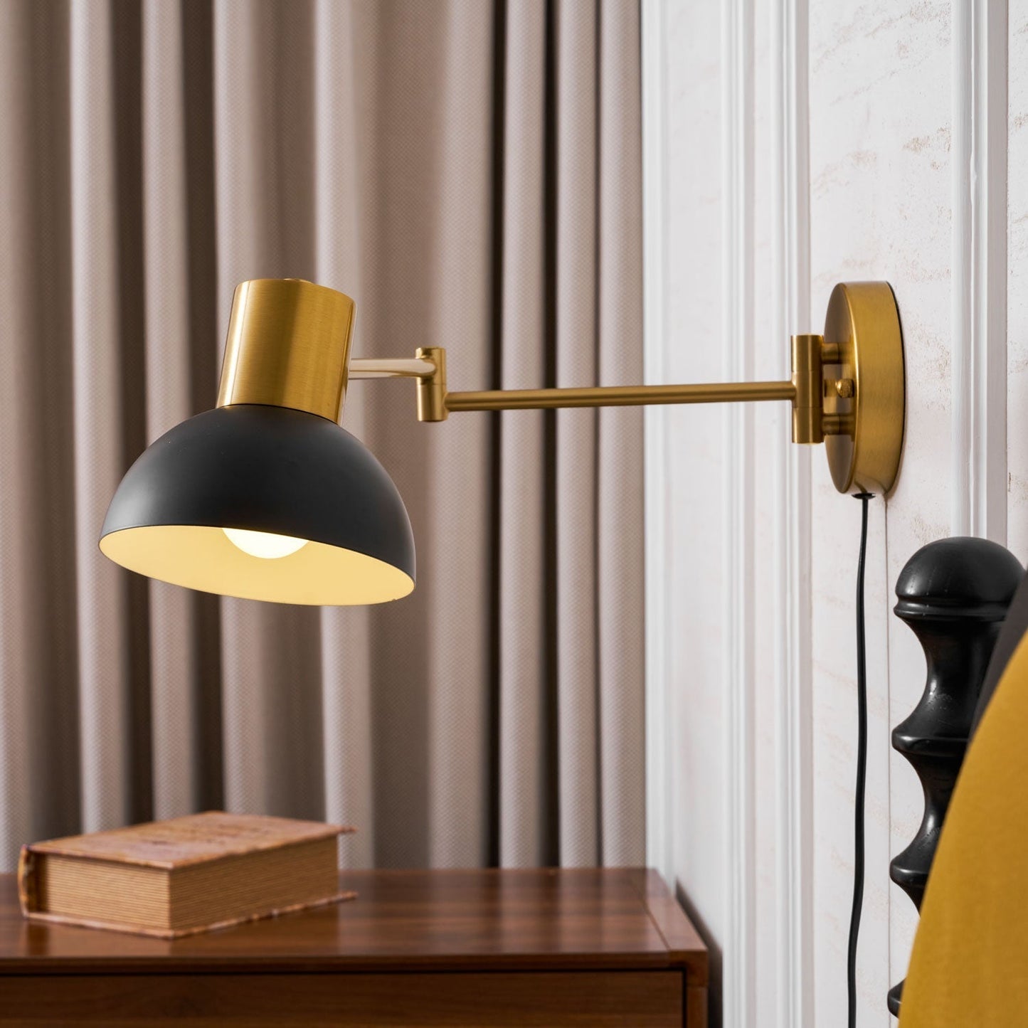 Kelsigore | Minimalistische draaibare scharnierarm geometrische functionele wandlamp