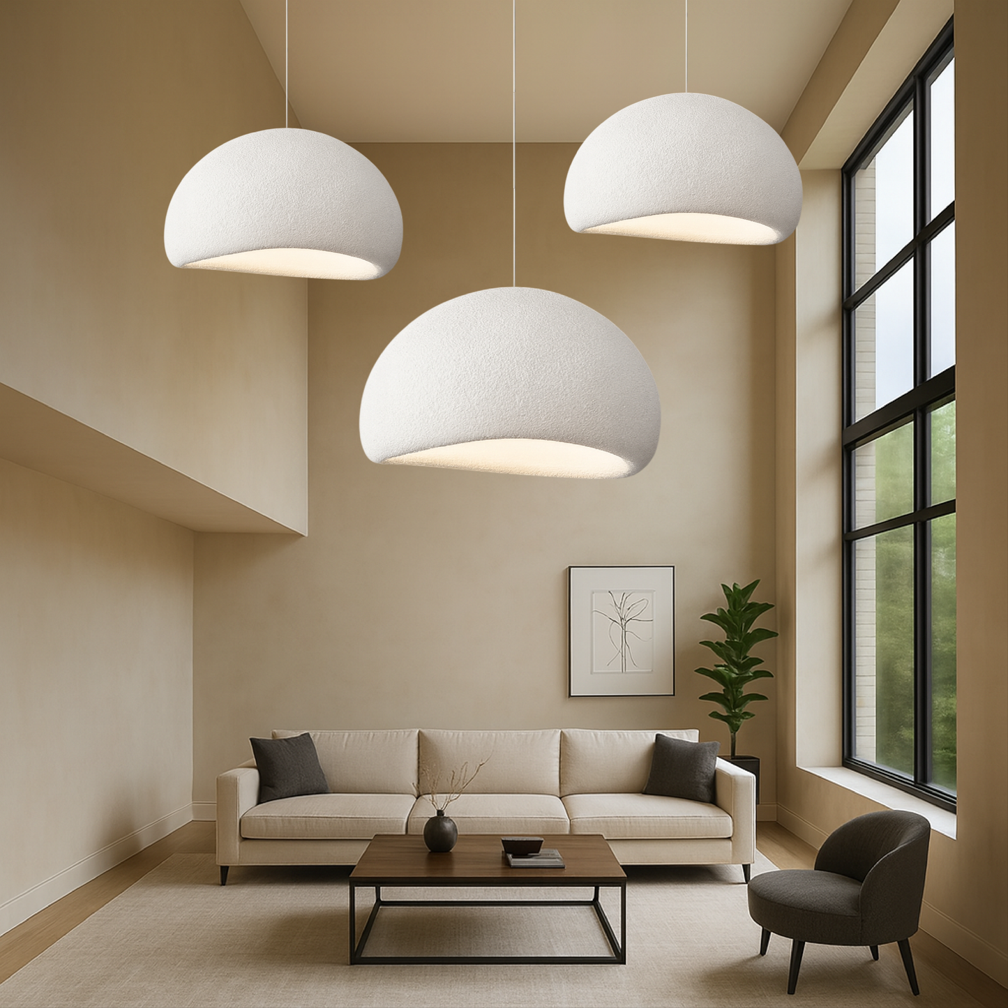 Serena | Minimalistische Japandi Stijl Koepel Hanglamp