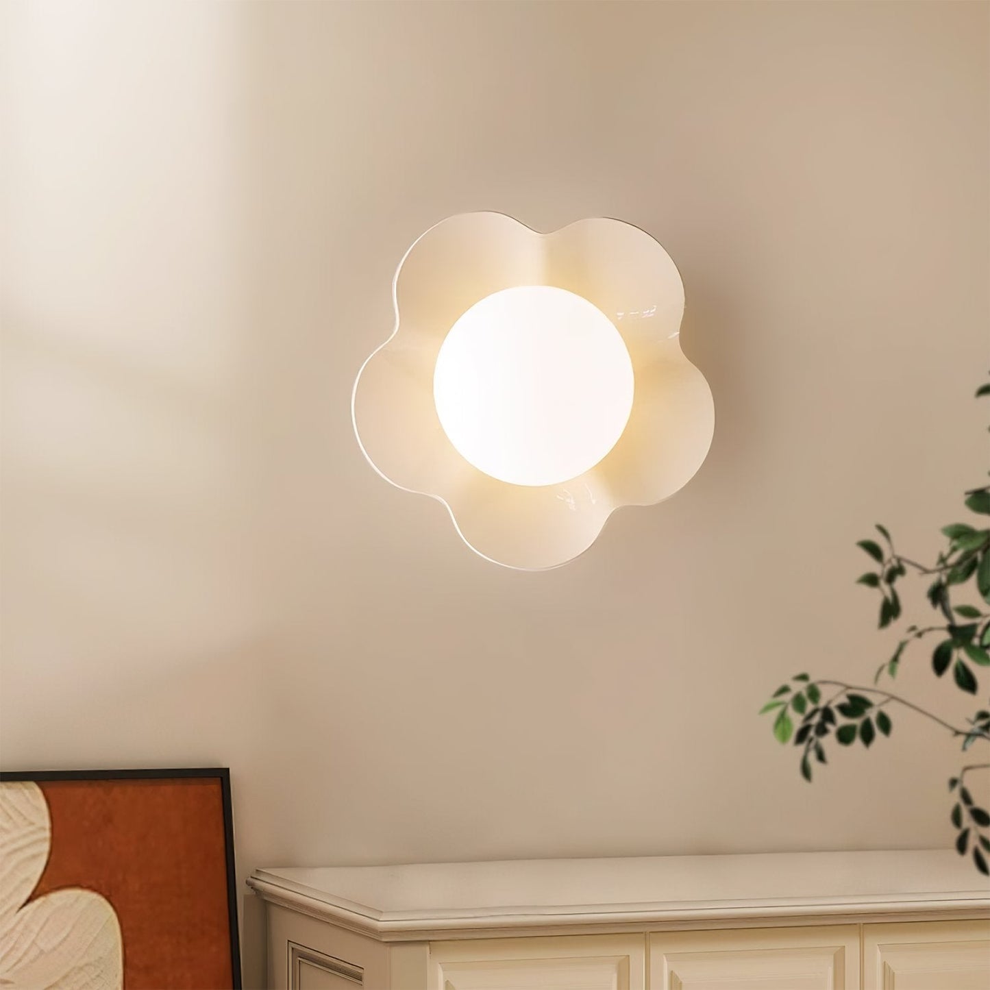 Elvorn | Speelse Hars Sculpturale Kunstglas Wandlamp