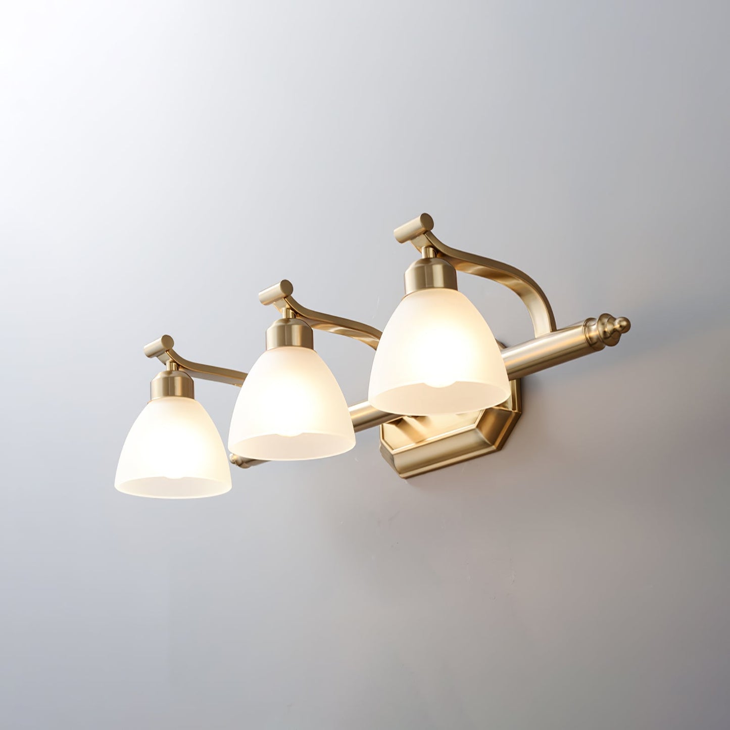 Luvidior | Gegraveerd Ribbelglas Boogvorm Luxe Wandlamp