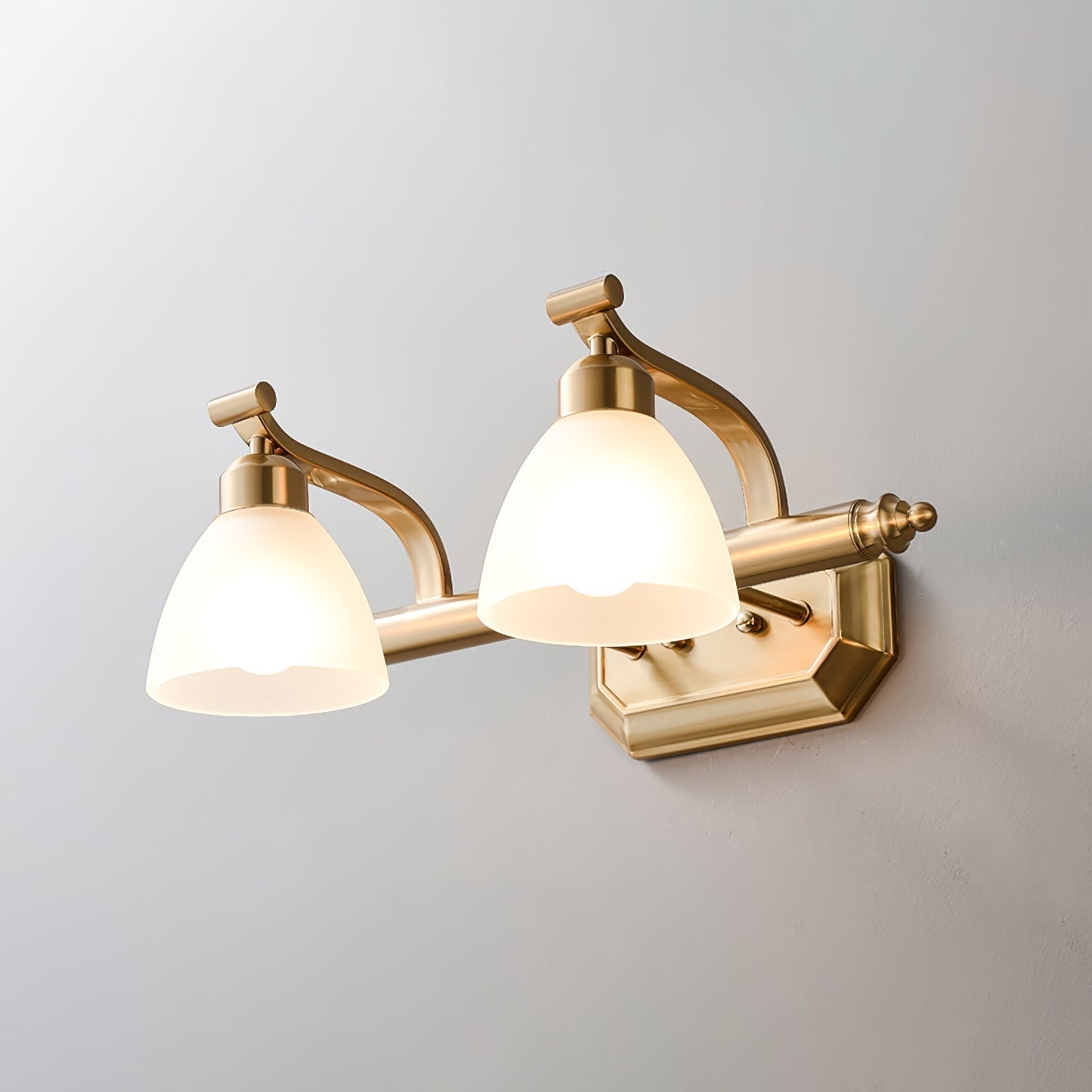 Luvidior | Gegraveerd Ribbelglas Boogvorm Luxe Wandlamp