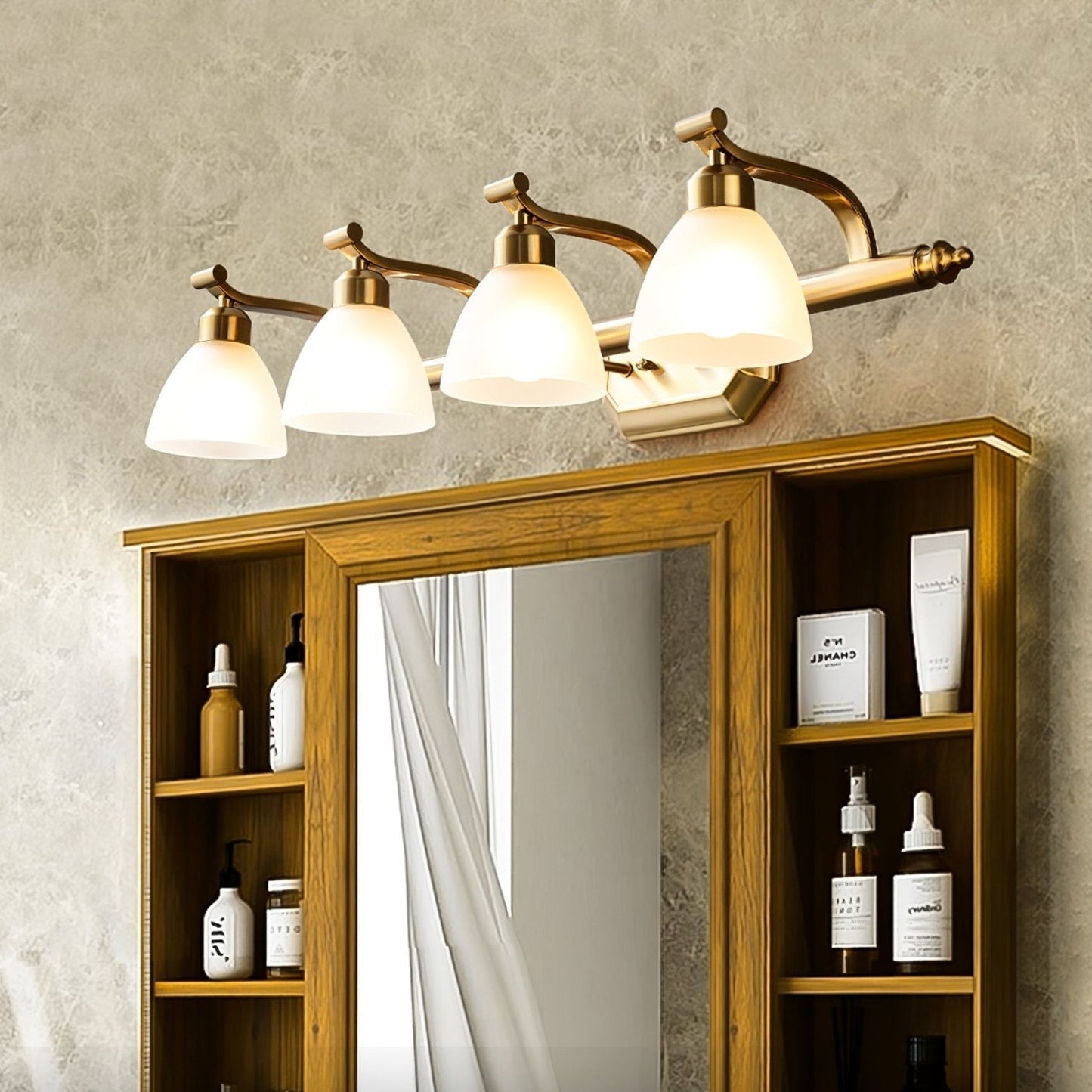 Luvidior | Gegraveerd Ribbelglas Boogvorm Luxe Wandlamp