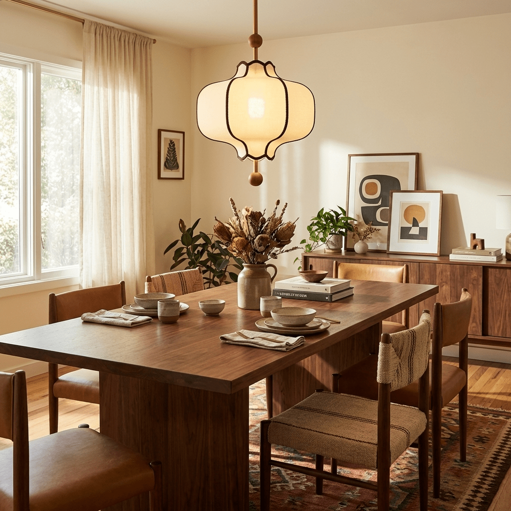 Kendrovy | Geribbelde Stoffen Lantaarn Silhouet Plafond Hanglamp