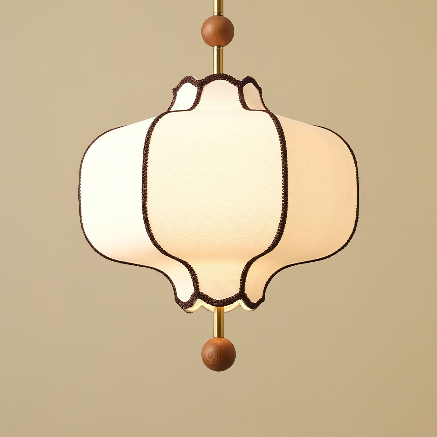 Kendrovy | Geribbelde Stoffen Lantaarn Silhouet Plafond Hanglamp