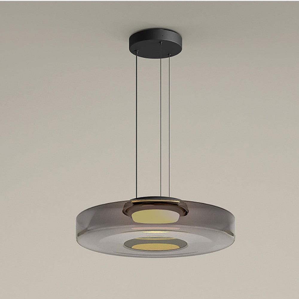 Kyntalor | Gelaagde Cirkelvormige Artistieke Glazen Hanglamp
