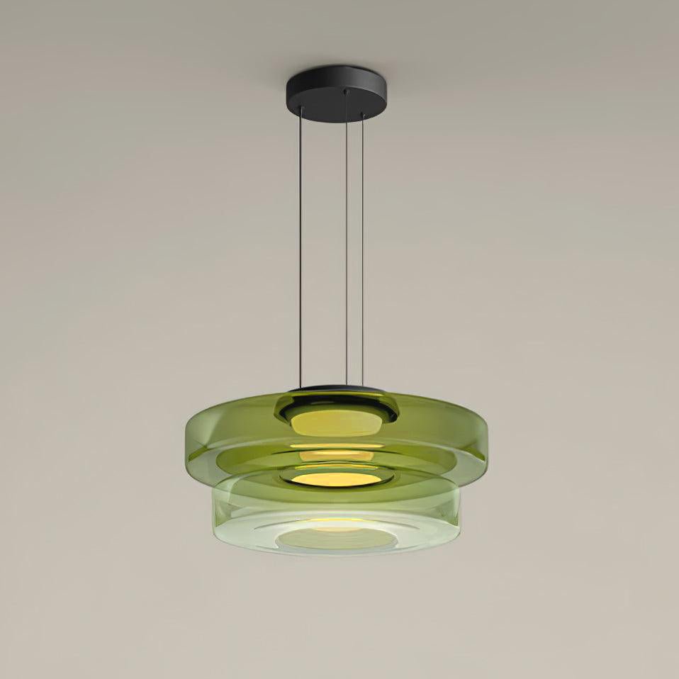 Kyntalor | Gelaagde Cirkelvormige Artistieke Glazen Hanglamp
