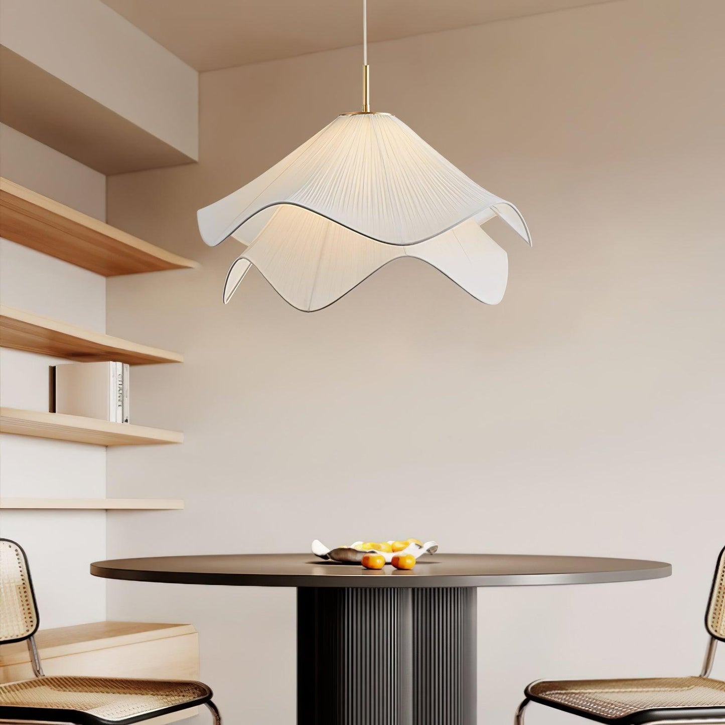 Corisande | Gelaagde Geplooide Stoffen Bloemen Hanglamp