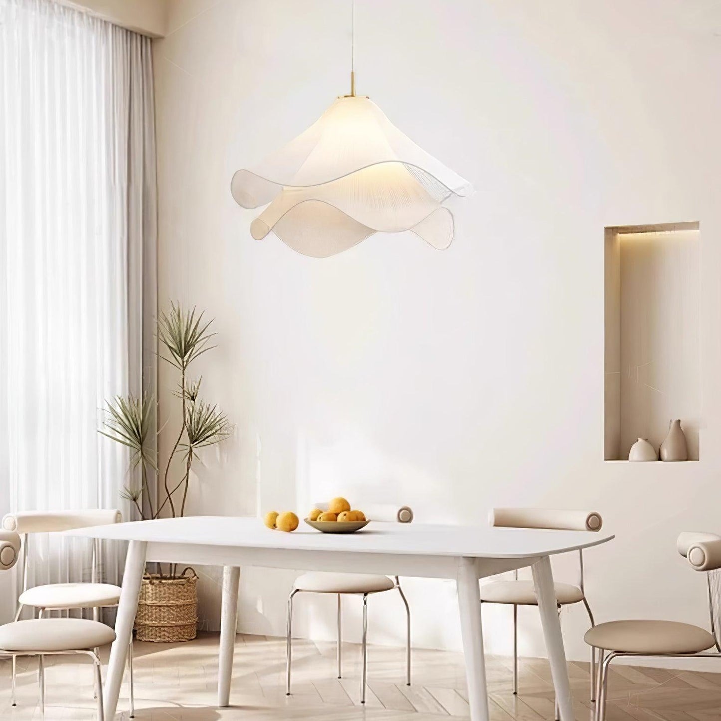 Corisande | Gelaagde Geplooide Stoffen Bloemen Hanglamp