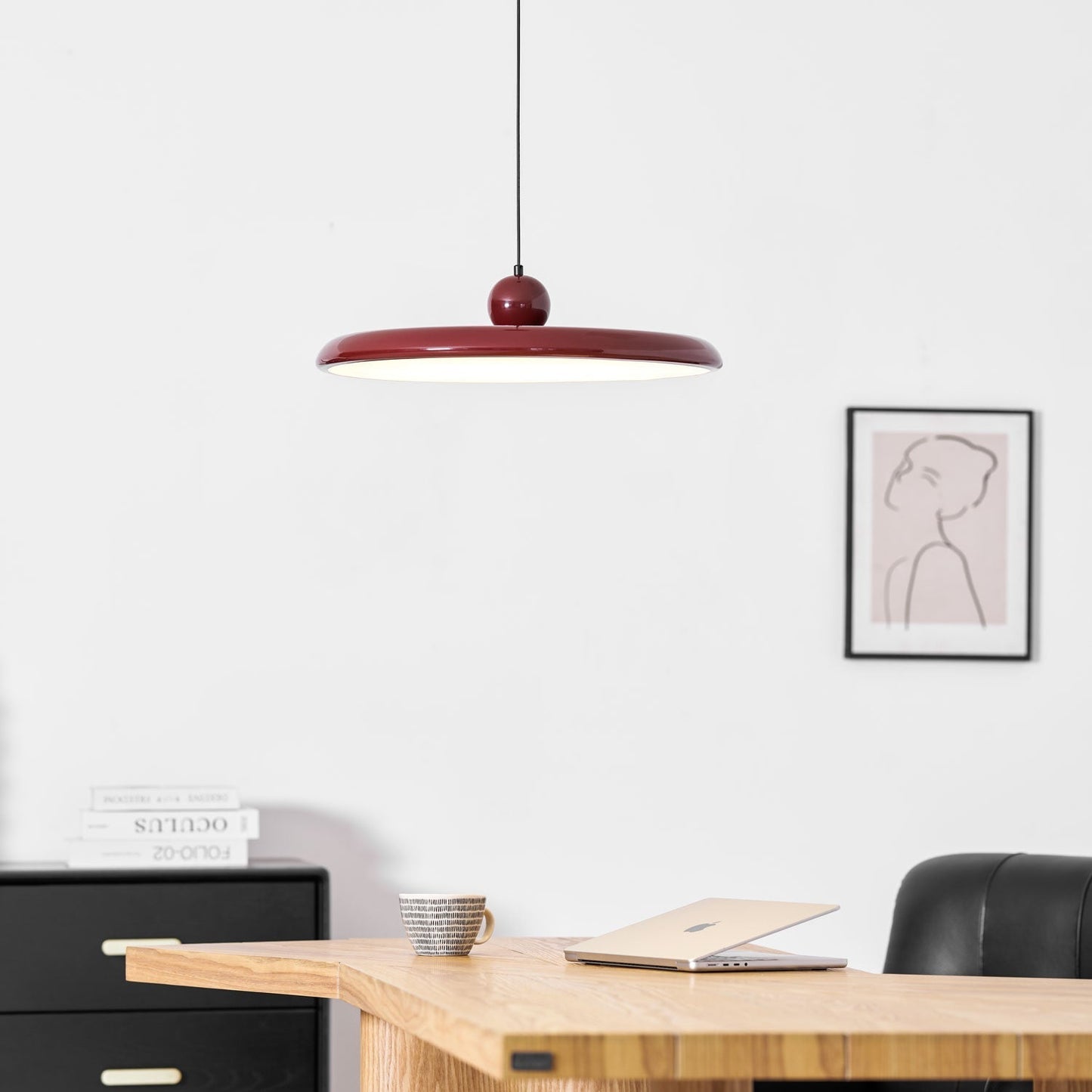 Belvador | Geometrische cirkelvormige silhouet zwevende hanglamp