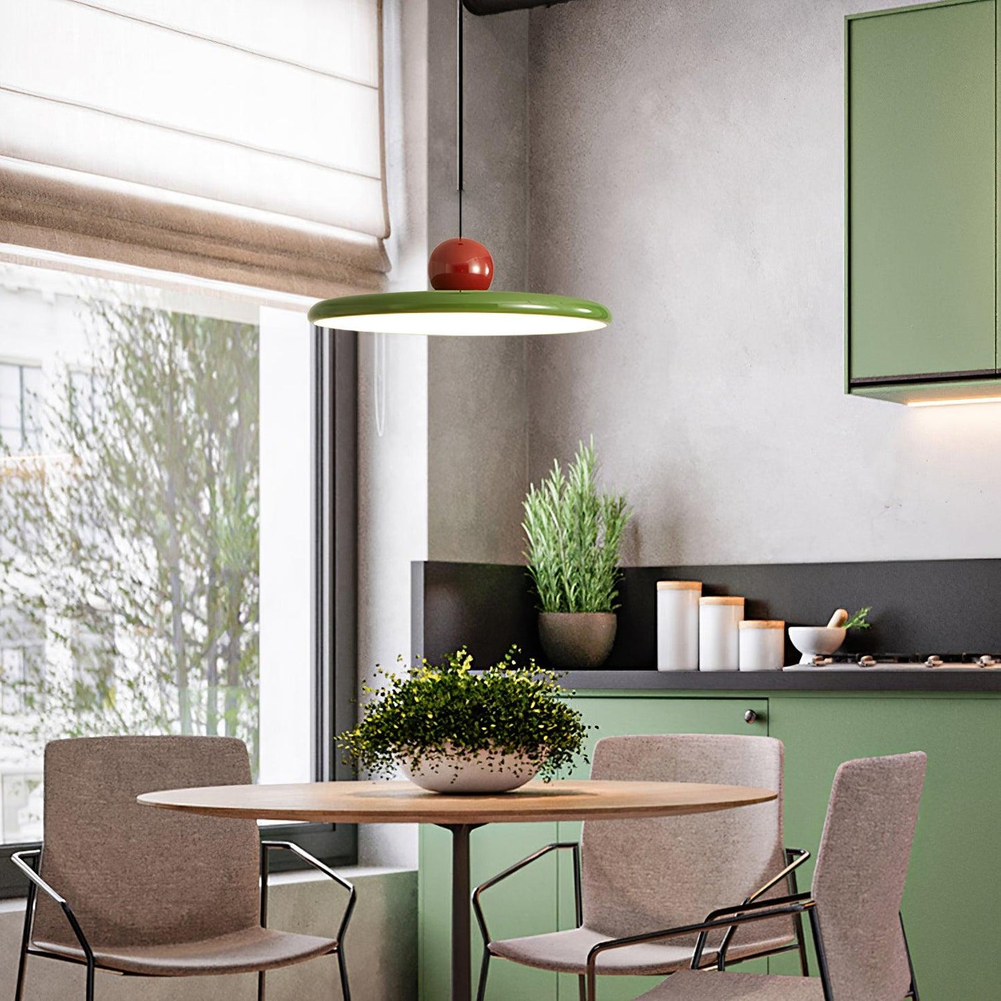 Belvador | Geometrische cirkelvormige silhouet zwevende hanglamp