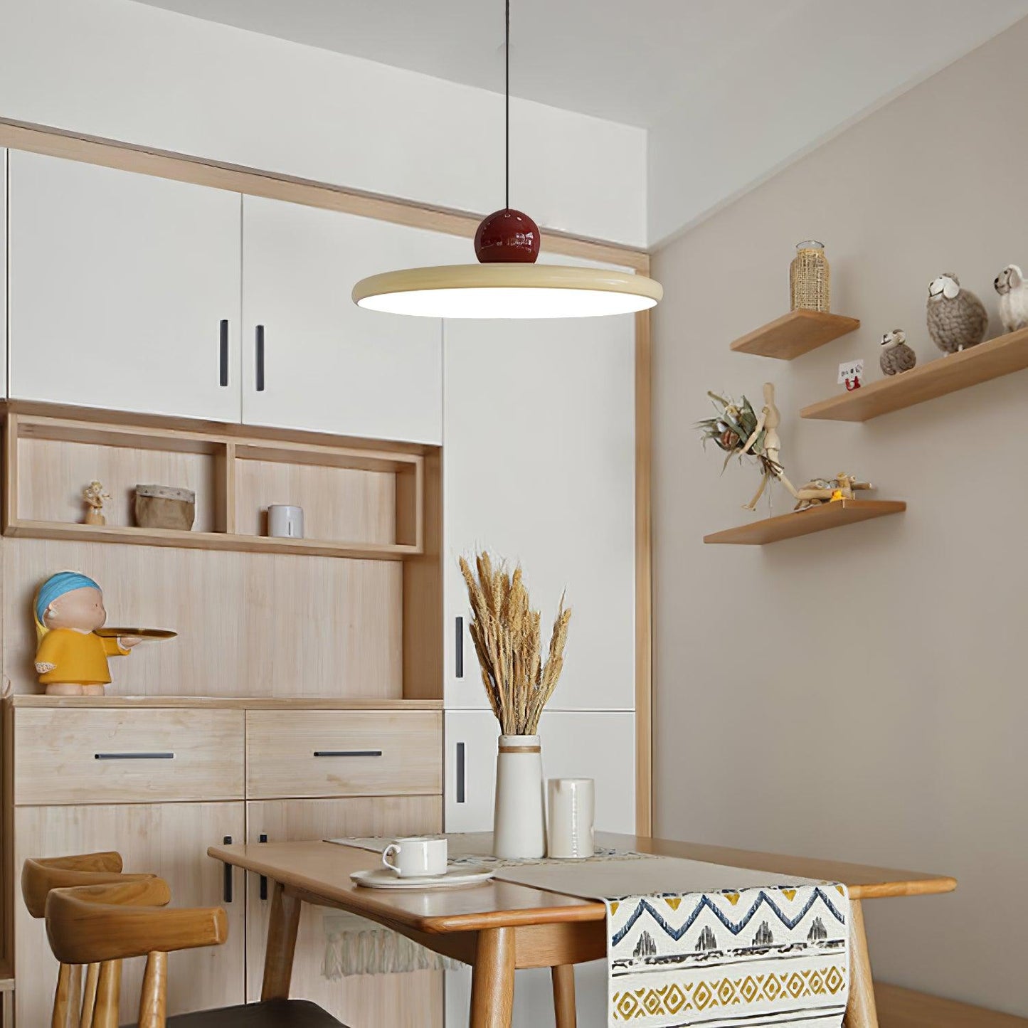 Belvador | Geometrische cirkelvormige silhouet zwevende hanglamp