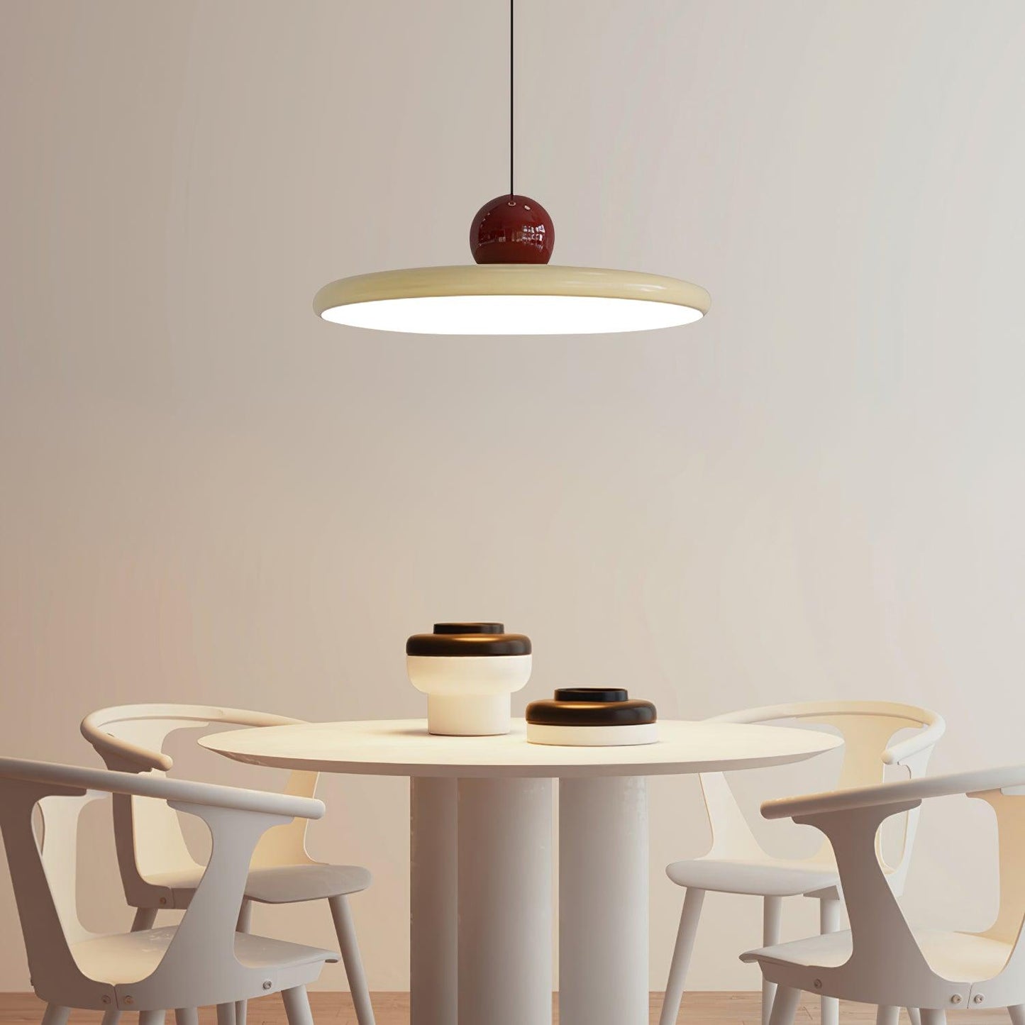 Belvador | Geometrische cirkelvormige silhouet zwevende hanglamp