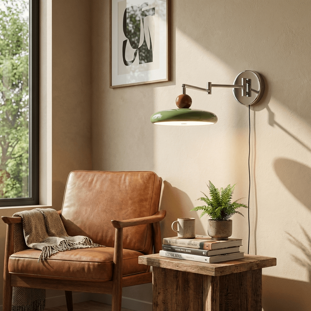 Zondrak | Geometrische Ronde Schotel Gemonteerde Accent Wandlamp