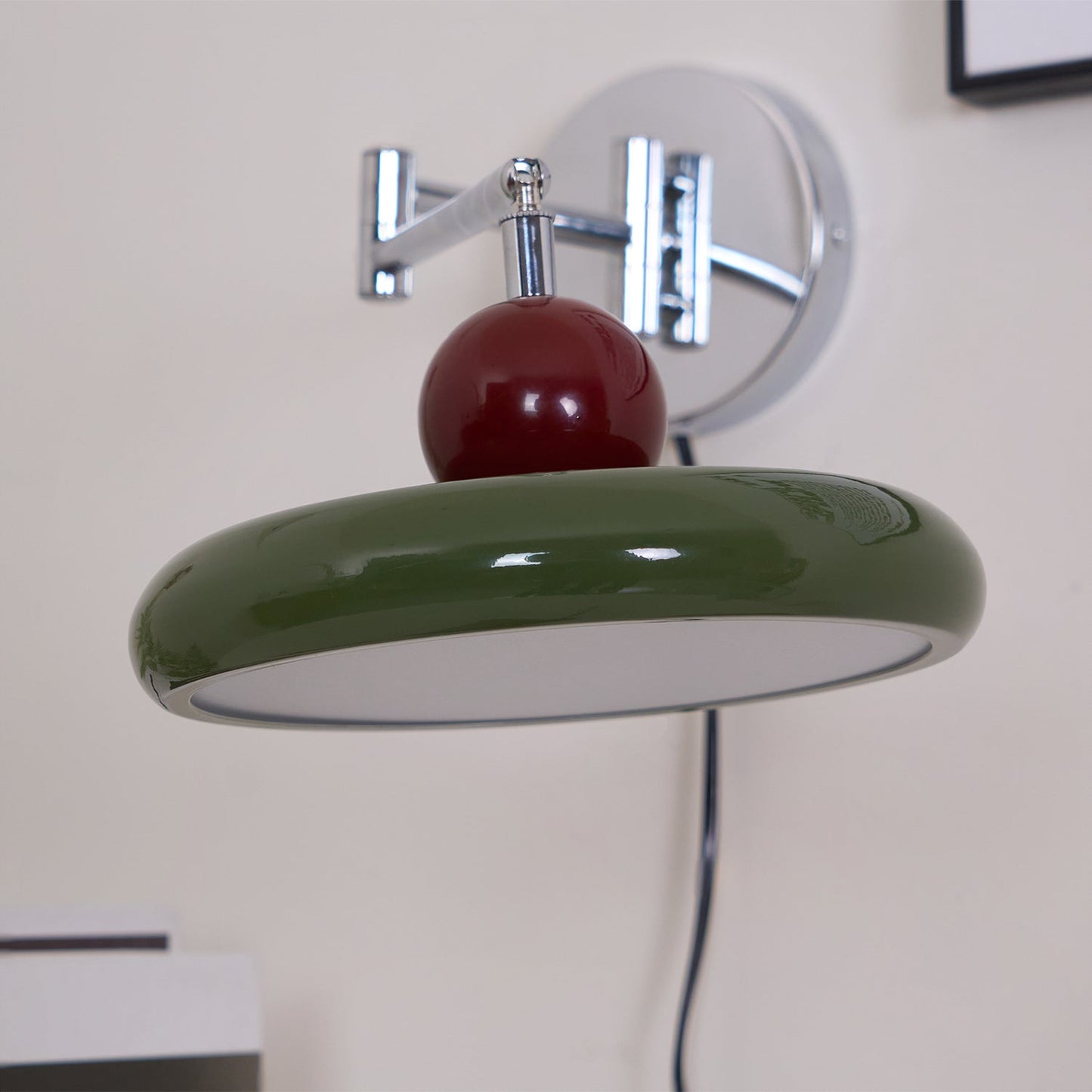 Zondrak | Geometrische Ronde Schotel Gemonteerde Accent Wandlamp