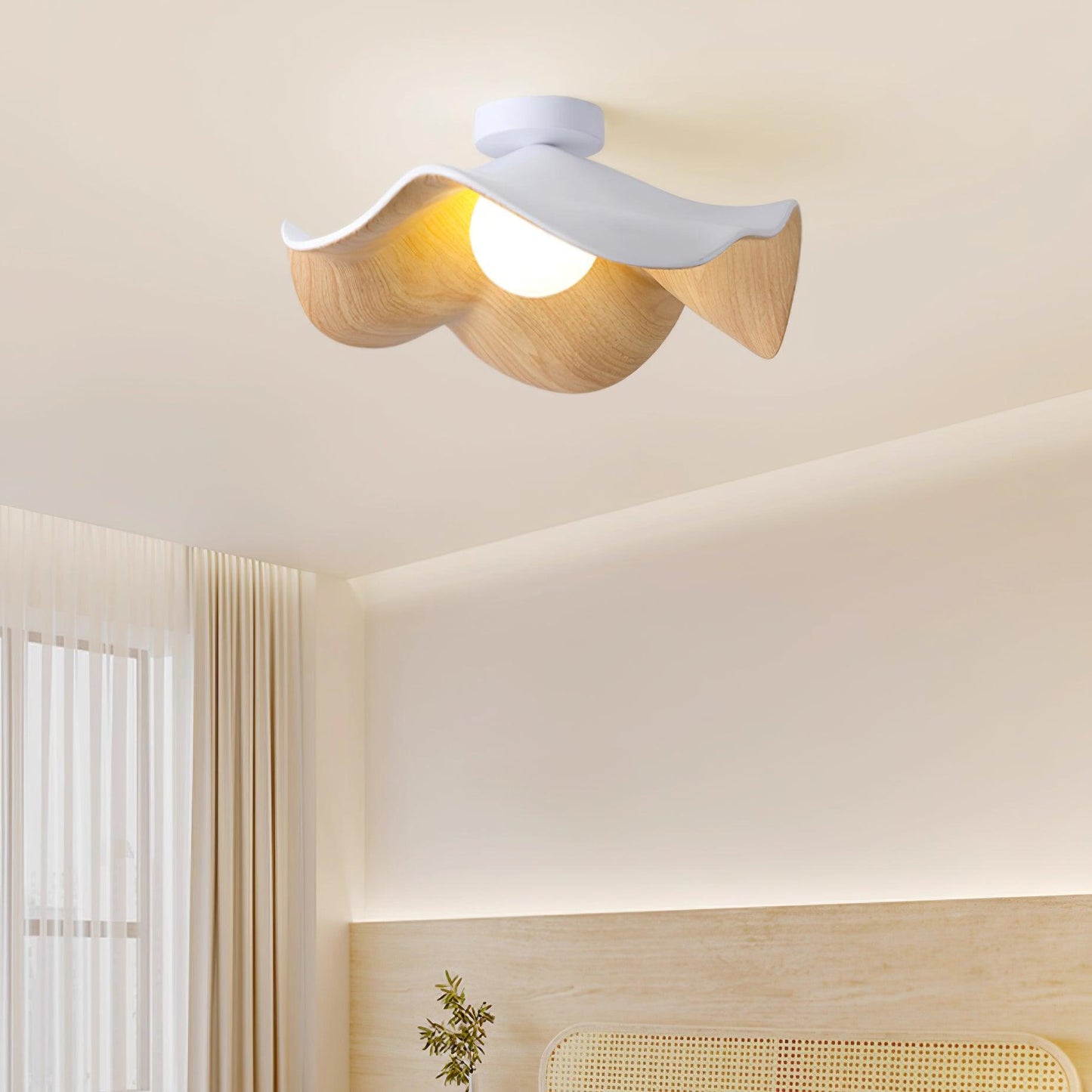 Calisthra | Biophilische gelaagde golf opbouw plafondlamp