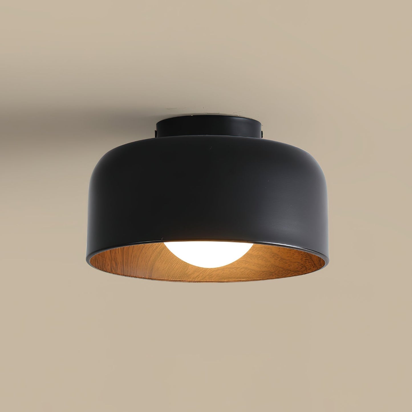 Vervante | Architectonische Gebogen Houtnerf Gestructureerde Plafondlamp