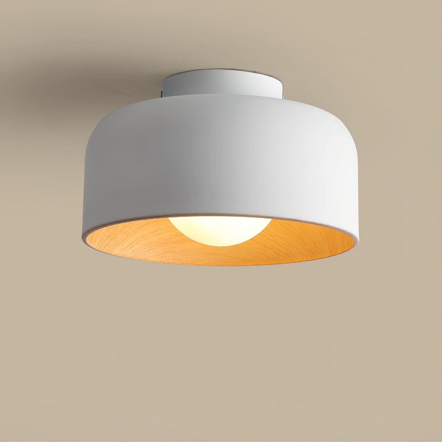Vervante | Architectonische Gebogen Houtnerf Gestructureerde Plafondlamp