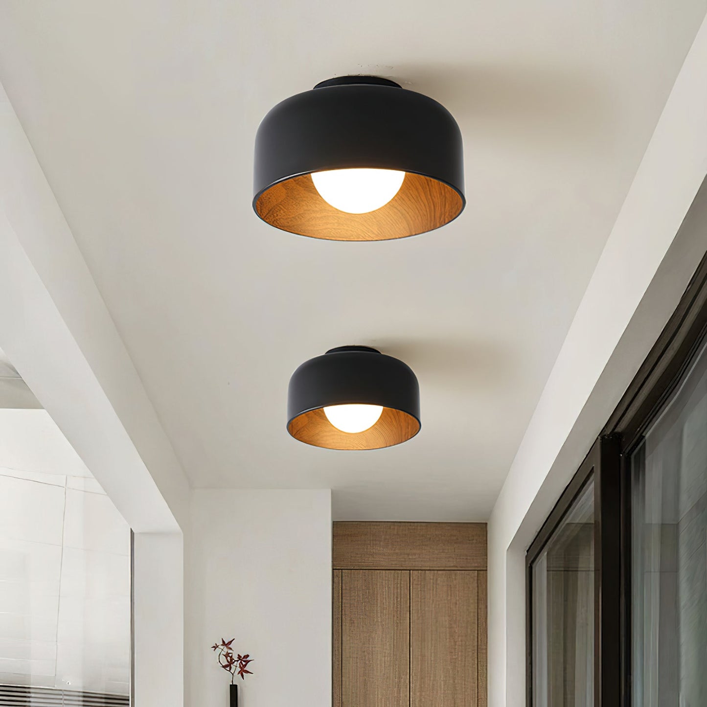 Vervante | Architectonische Gebogen Houtnerf Gestructureerde Plafondlamp