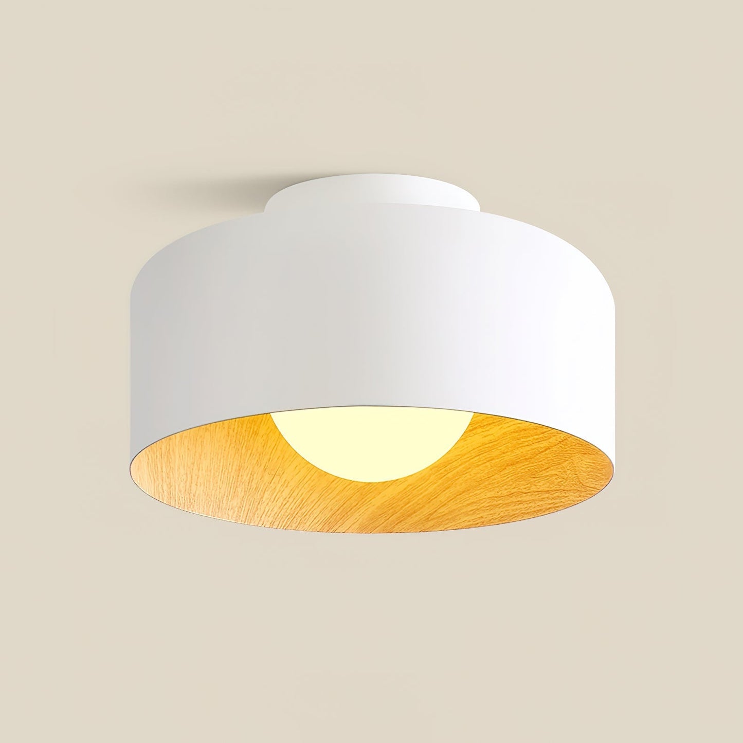 Vervante | Architectonische Gebogen Houtnerf Gestructureerde Plafondlamp