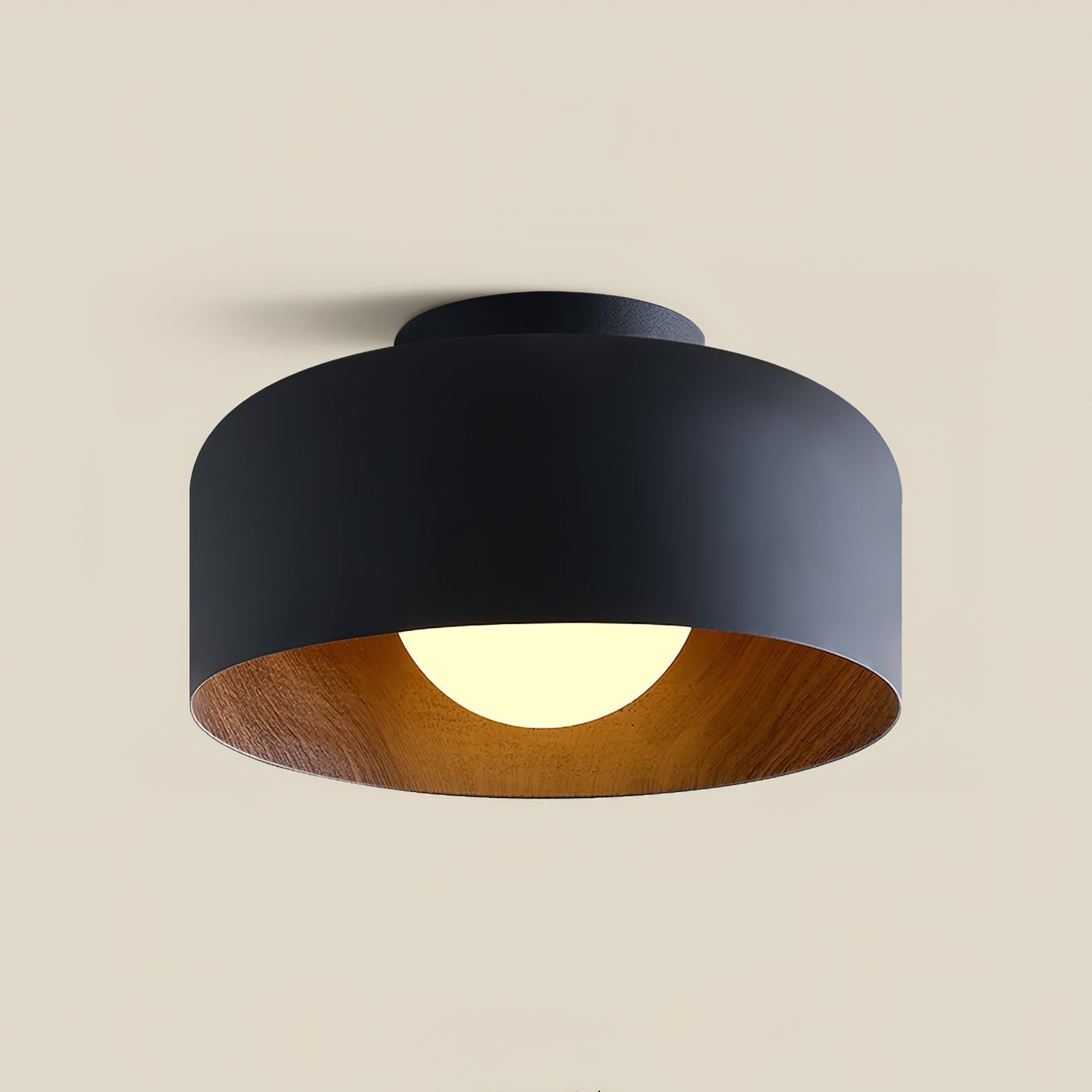Vervante | Architectonische Gebogen Houtnerf Gestructureerde Plafondlamp