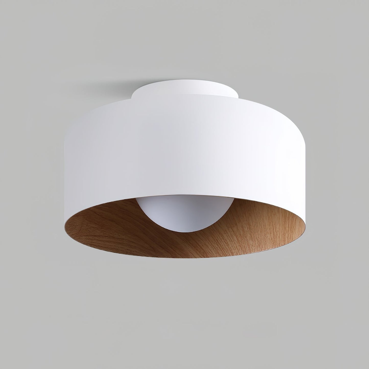 Vervante | Architectonische Gebogen Houtnerf Gestructureerde Plafondlamp