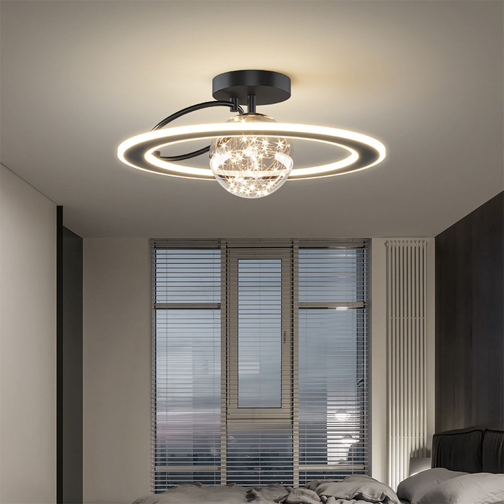 Celesta | Moderne Gouden Sterachtige Glas Globe Plafondlamp