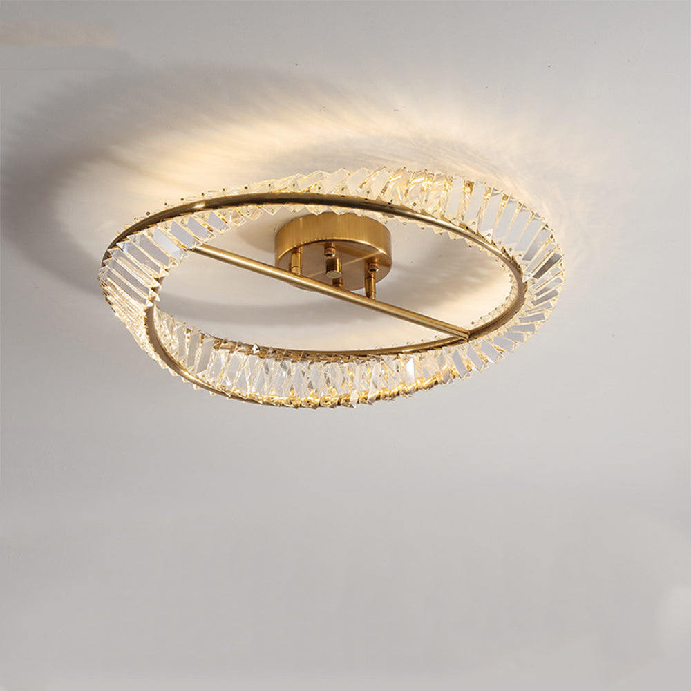 Crysella | Hedendaagse Stralende Kristallen Halo Ring Plafondlamp