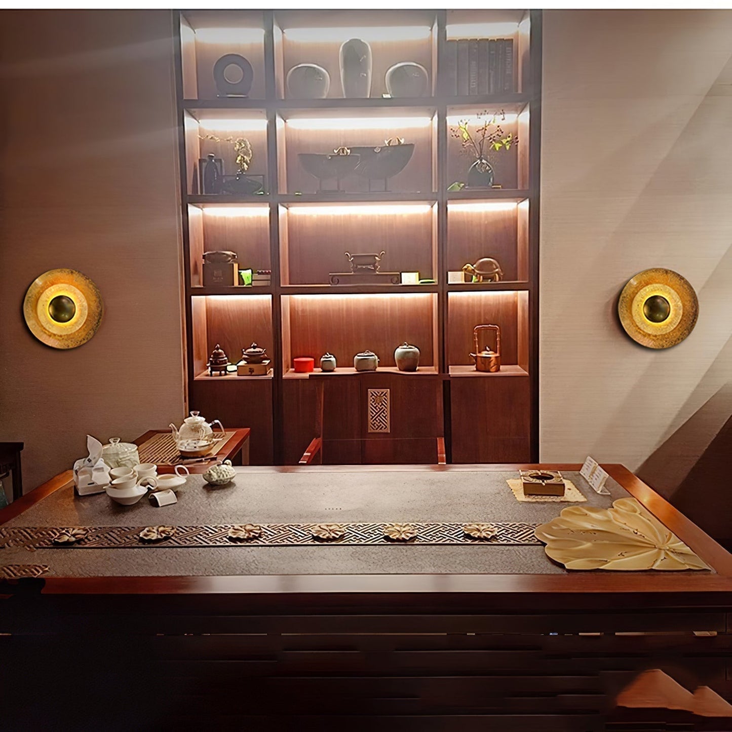 Aerish | Luxe Sculpturale Blad Vergulde Vintage Wandlamp