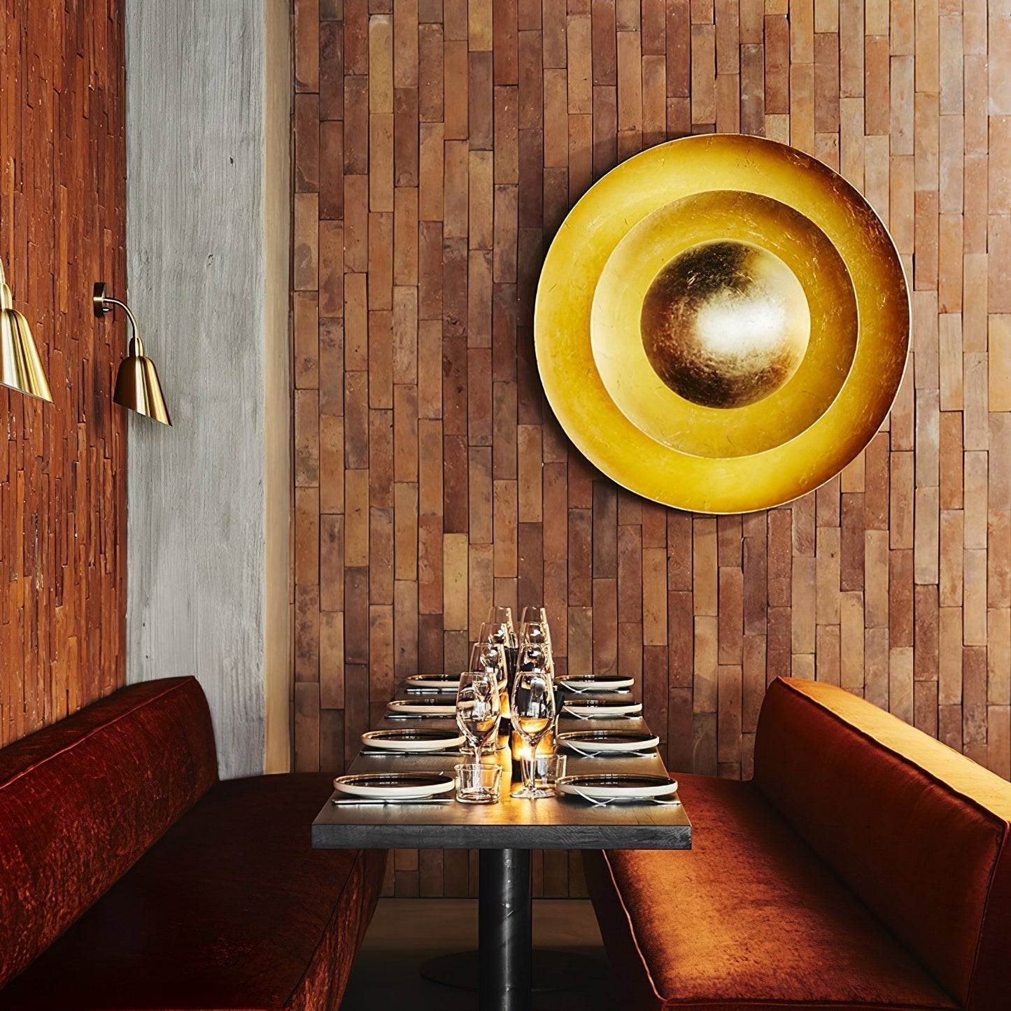 Aerish | Luxe Sculpturale Blad Vergulde Vintage Wandlamp