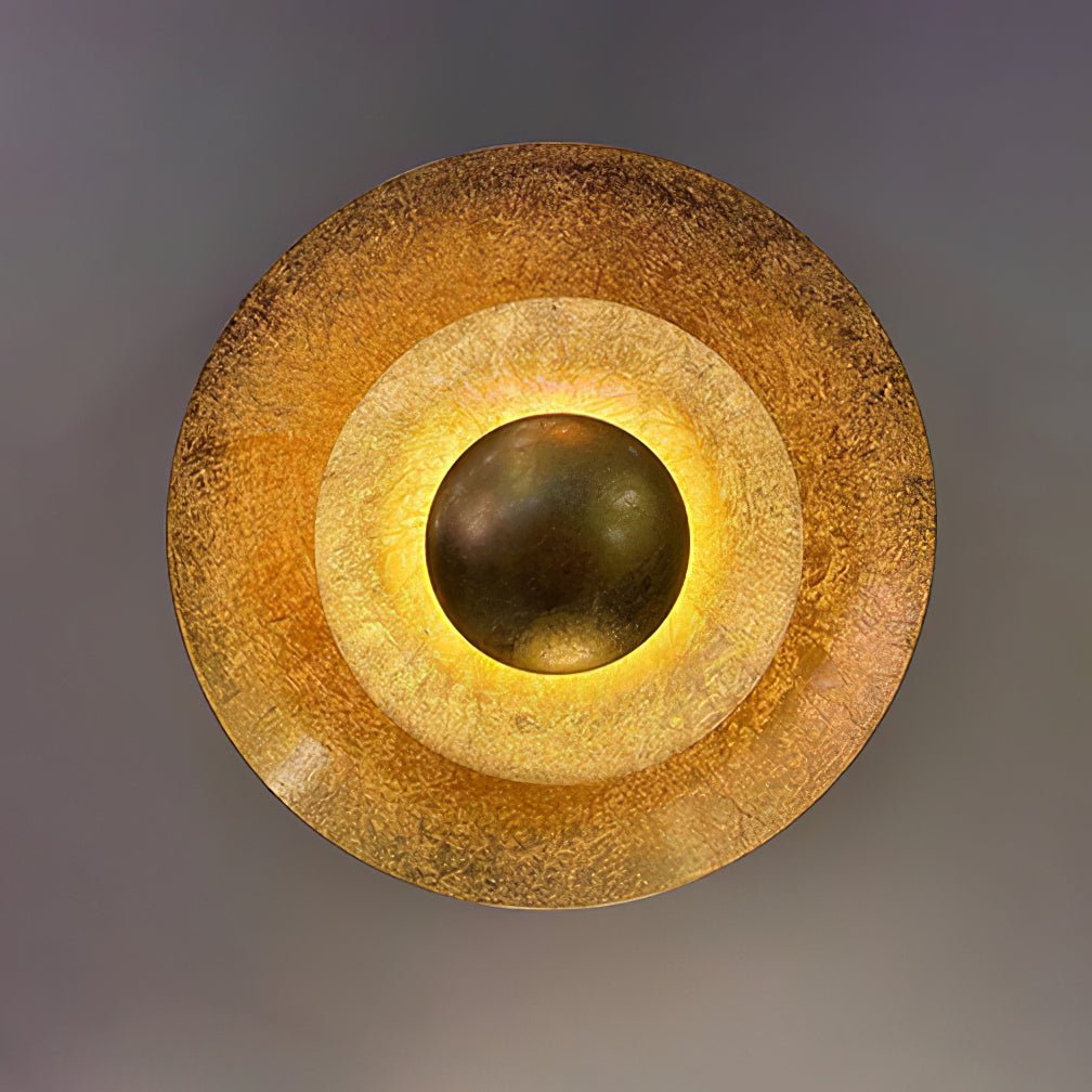 Aerish | Luxe Sculpturale Blad Vergulde Vintage Wandlamp