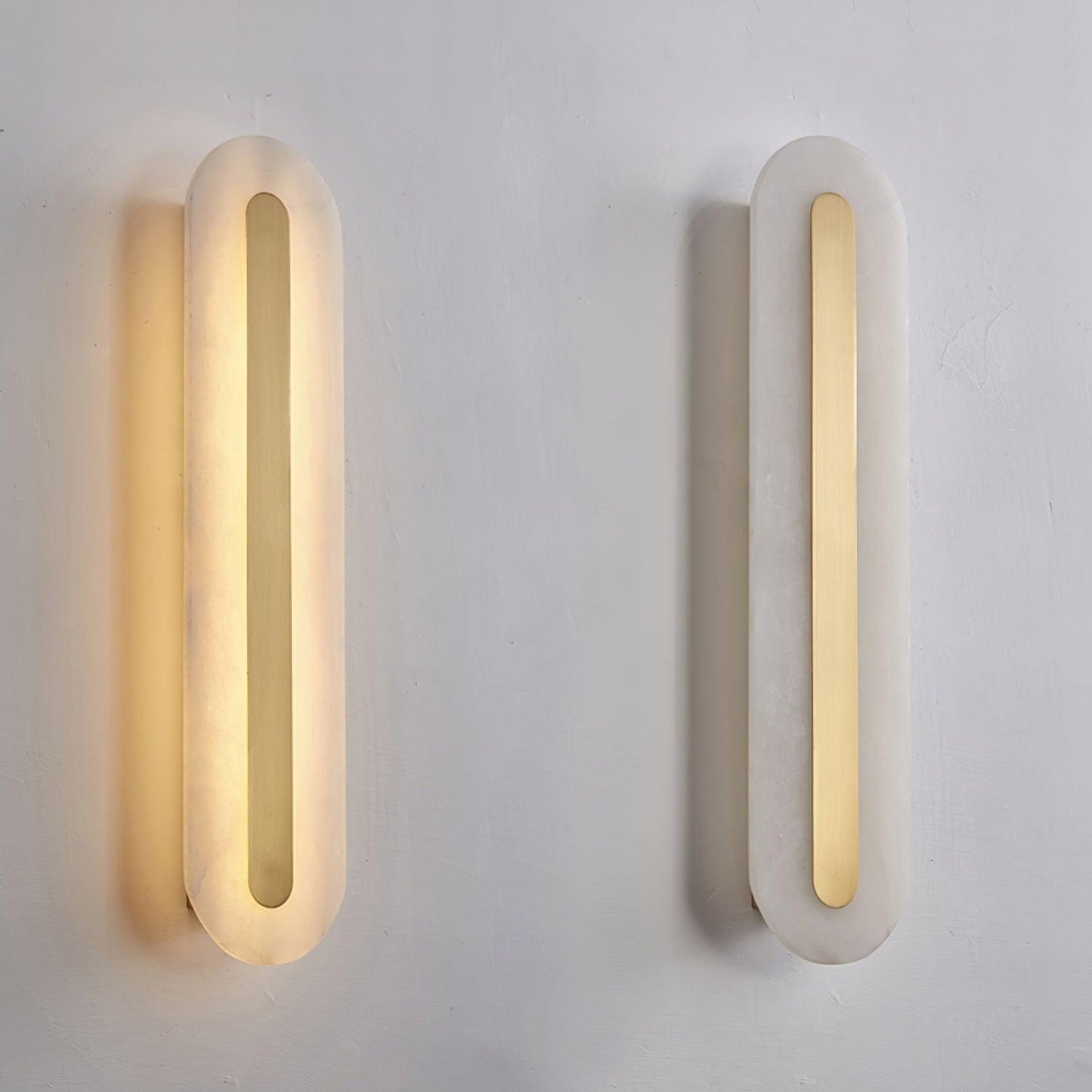 Corinthia | Albast cilindrische doorschijnende stenen wandlamp