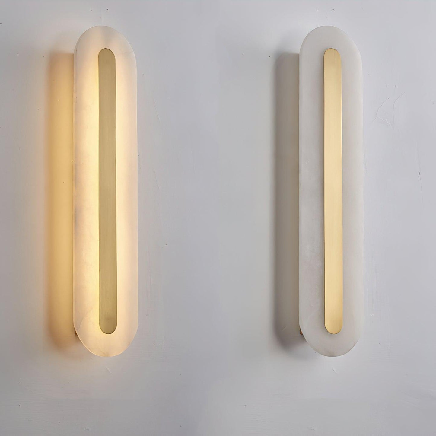 Corinthia | Albast cilindrische doorschijnende stenen wandlamp