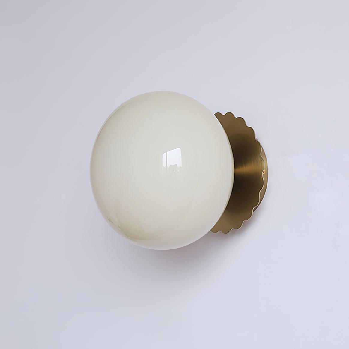 Galdromic | Sculpturale Matglazen Bol Wandlamp
