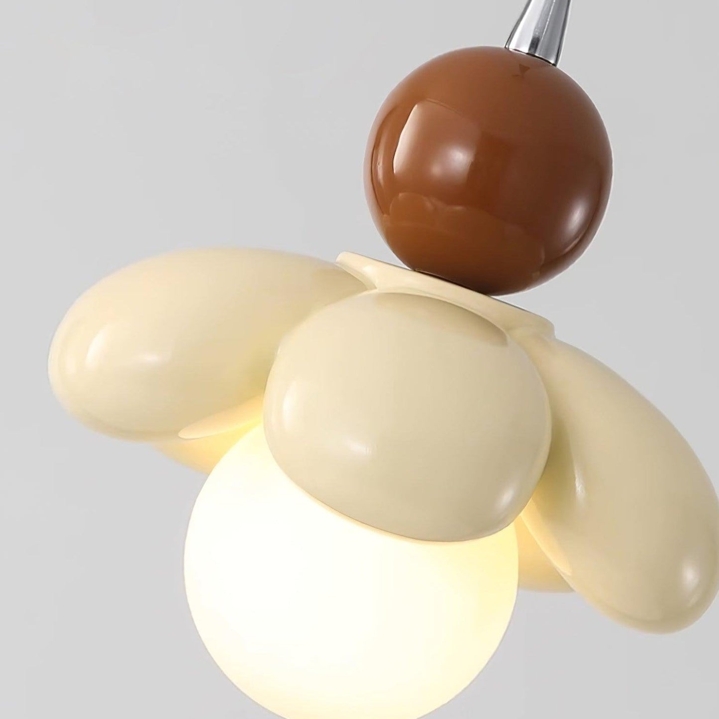 Berislys | Gesculpteerde Organische Bloem Silhouet Glazen Hanglamp