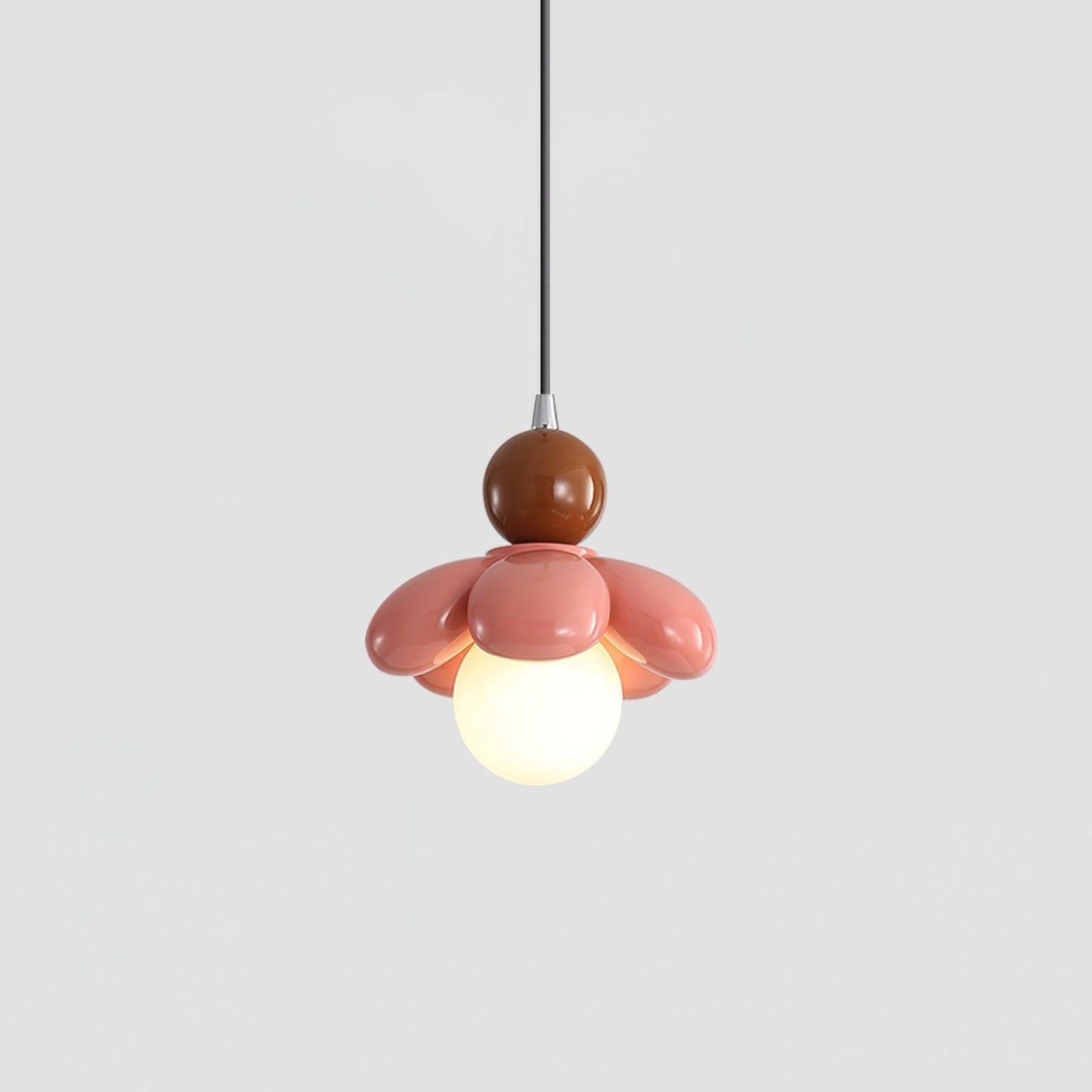 Berislys | Gesculpteerde Organische Bloem Silhouet Glazen Hanglamp