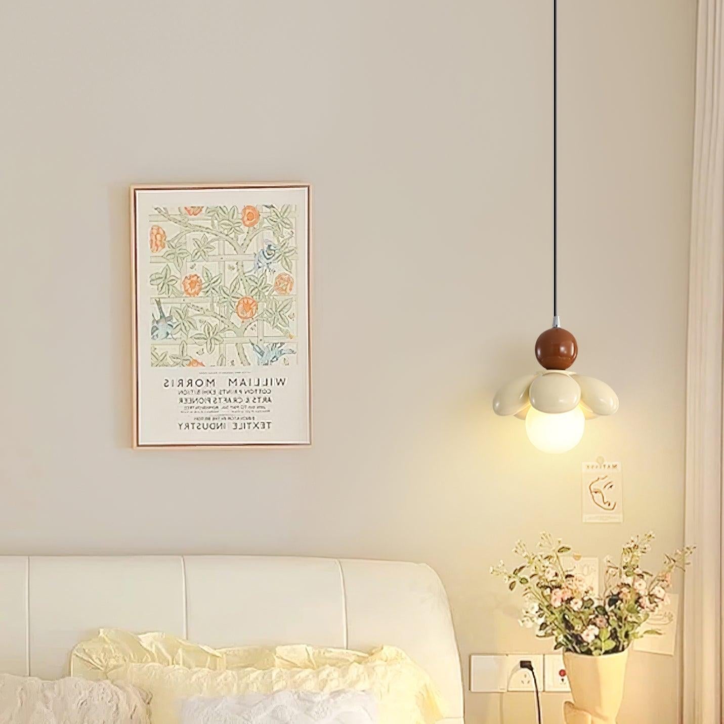 Berislys | Gesculpteerde Organische Bloem Silhouet Glazen Hanglamp