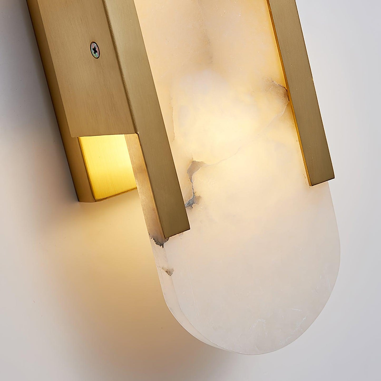 Ivalis | Moderne Verlengde Alabaster Steen Wandlamp